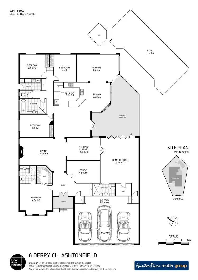 Floorplan of Homely house listing, 6 Derry Close, Ashtonfield NSW 2323