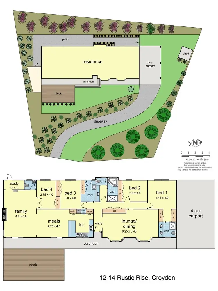 Floorplan of Homely house listing, 12-14 Rustic Rise, Croydon North VIC 3136