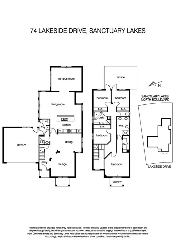 Floorplan of Homely house listing, 74 Lakeside Drive, Sanctuary Lakes VIC 3030