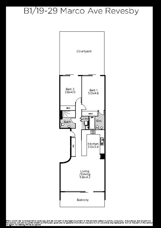 Floorplan of Homely apartment listing, B1/19-29 Marco Avenue, Revesby NSW 2212