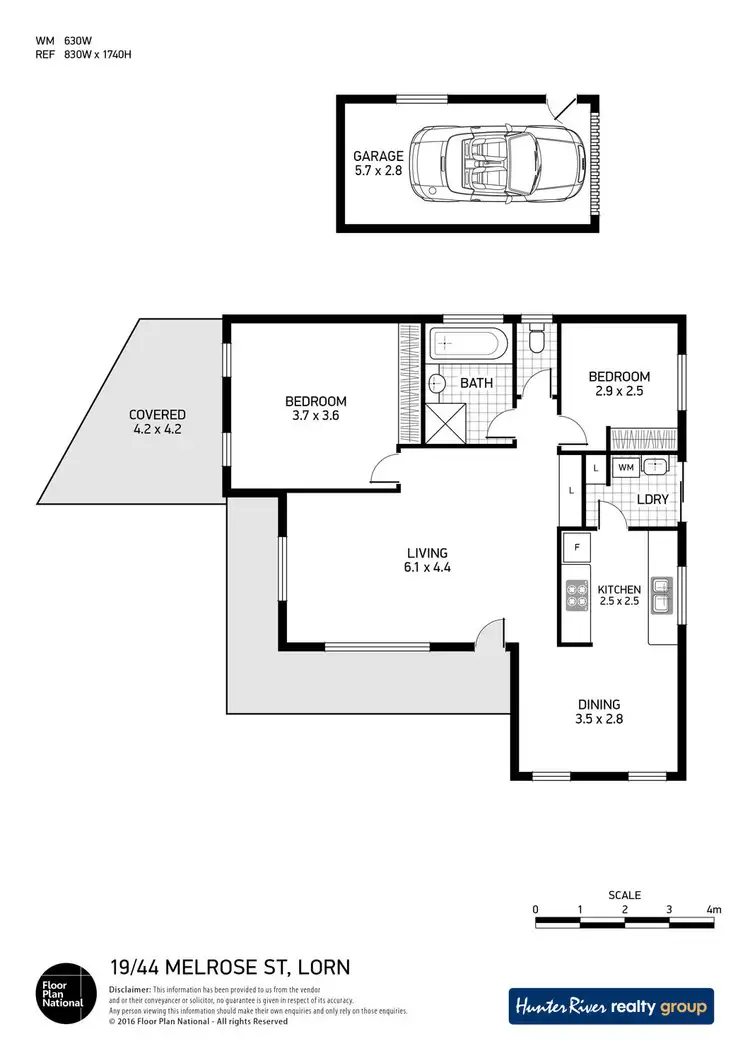 Floorplan of Homely villa listing, 19/44-48 Melrose Street, Lorn NSW 2320