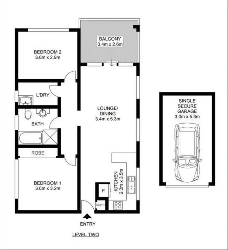 Floorplan of Homely unit listing, 30/2-4 Kane Street, Guildford NSW 2161