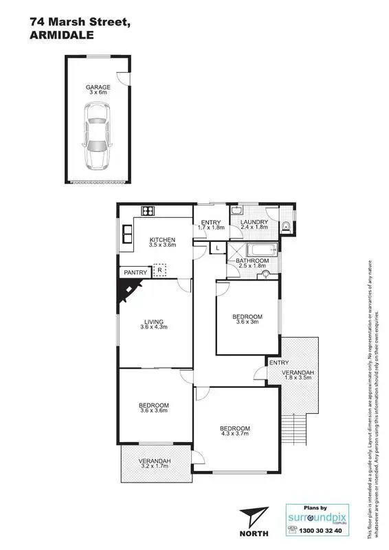 Floorplan of Homely house listing, 74 Marsh Street, Armidale NSW 2350