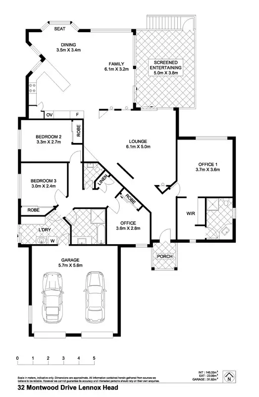 Floorplan of Homely house listing, 32 Montwood Drive, Lennox Head NSW 2478