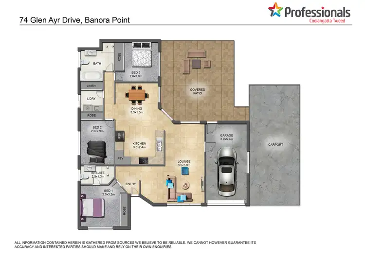 Floorplan of Homely house listing, 74 Glen Ayr Drive, Banora Point NSW 2486