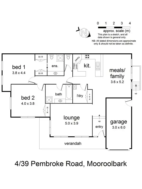 Floorplan of Homely unit listing, 4/39 Pembroke Road, Mooroolbark VIC 3138