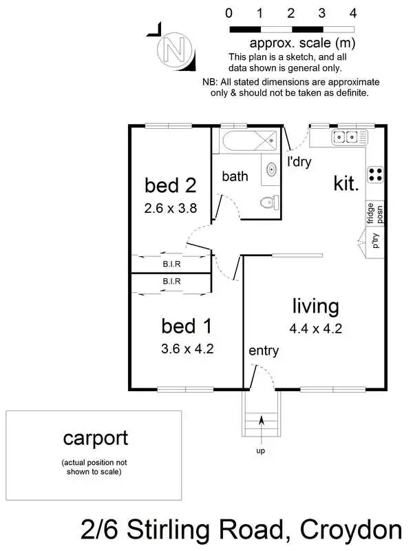 Floorplan of Homely unit listing, 2/6 Stirling Road, Croydon VIC 3136