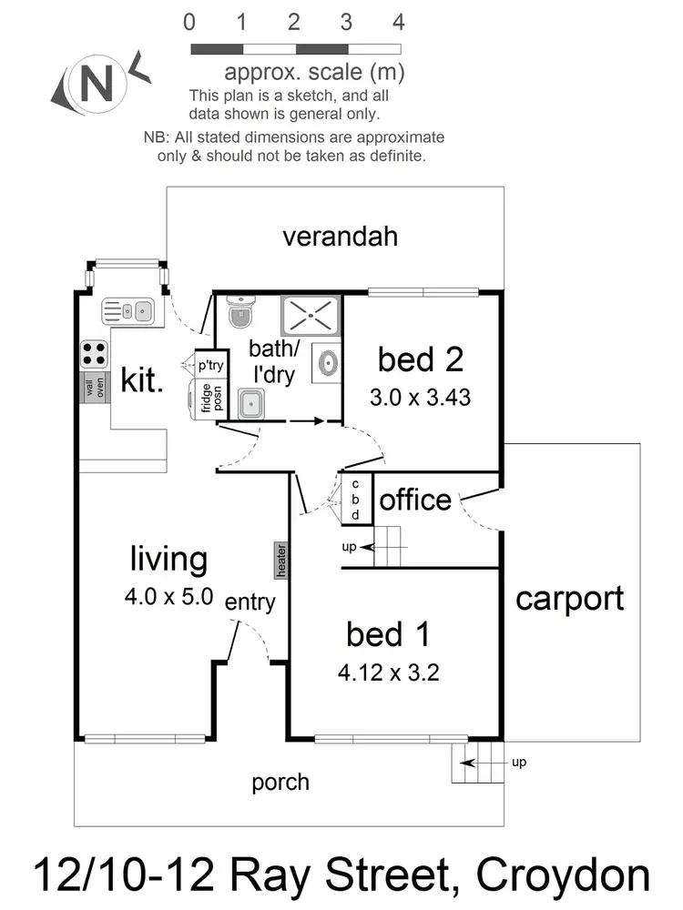 Floorplan of Homely unit listing, 12/10-12 Ray Street, Croydon VIC 3136