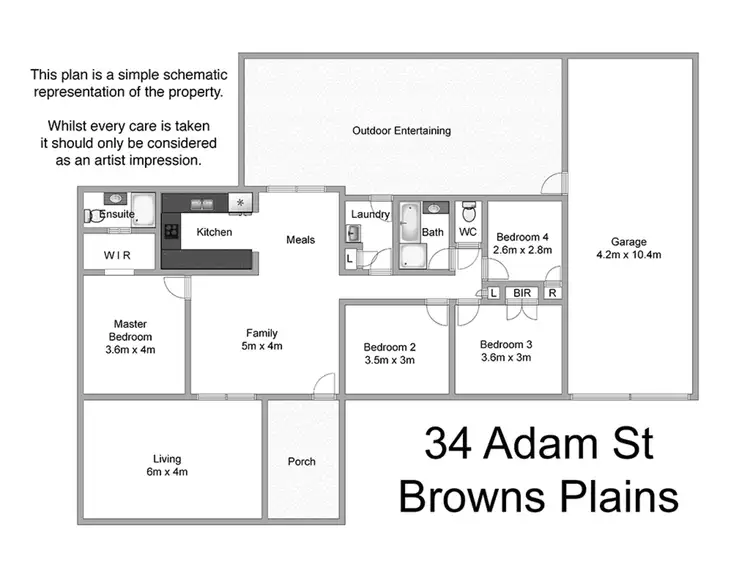 Floorplan of Homely house listing, 34 Adam st, Browns Plains QLD 4118