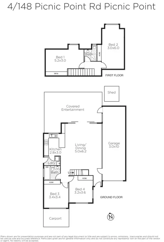 Floorplan of Homely townhouse listing, 4/148 Picnic Point Road, Picnic Point NSW 2213