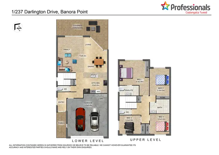Floorplan of Homely house listing, 1/237 Darlington Drive, Banora Point NSW 2486