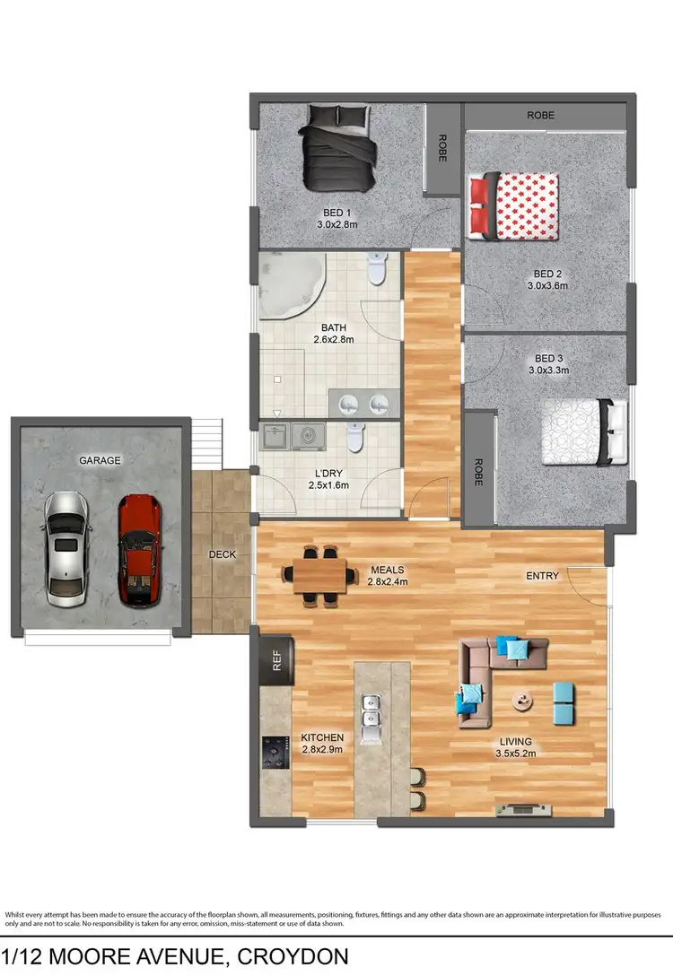 Floorplan of Homely house listing, 1/12 Moore Avenue, Croydon VIC 3136