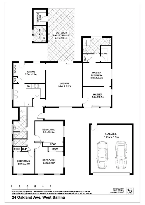 Floorplan of Homely house listing, 24 Oakland Avenue, Ballina NSW 2478