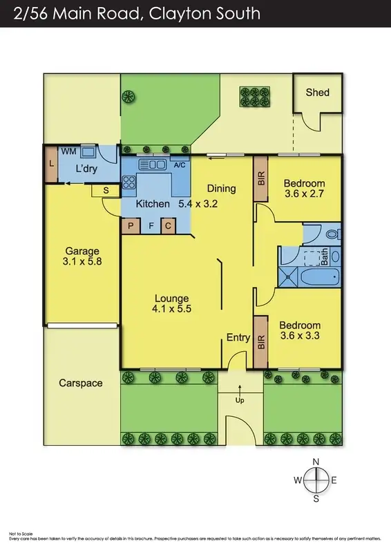 Floorplan of Homely unit listing, 2/56 Main Road, Clayton South VIC 3169