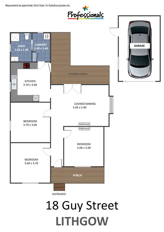 Floorplan of Homely house listing, 18 Guy Street, Lithgow NSW 2790