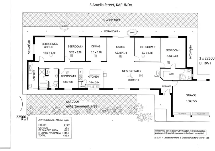 Floorplan of Homely rural property listing, 5 Amelia Street, Kapunda SA 5373
