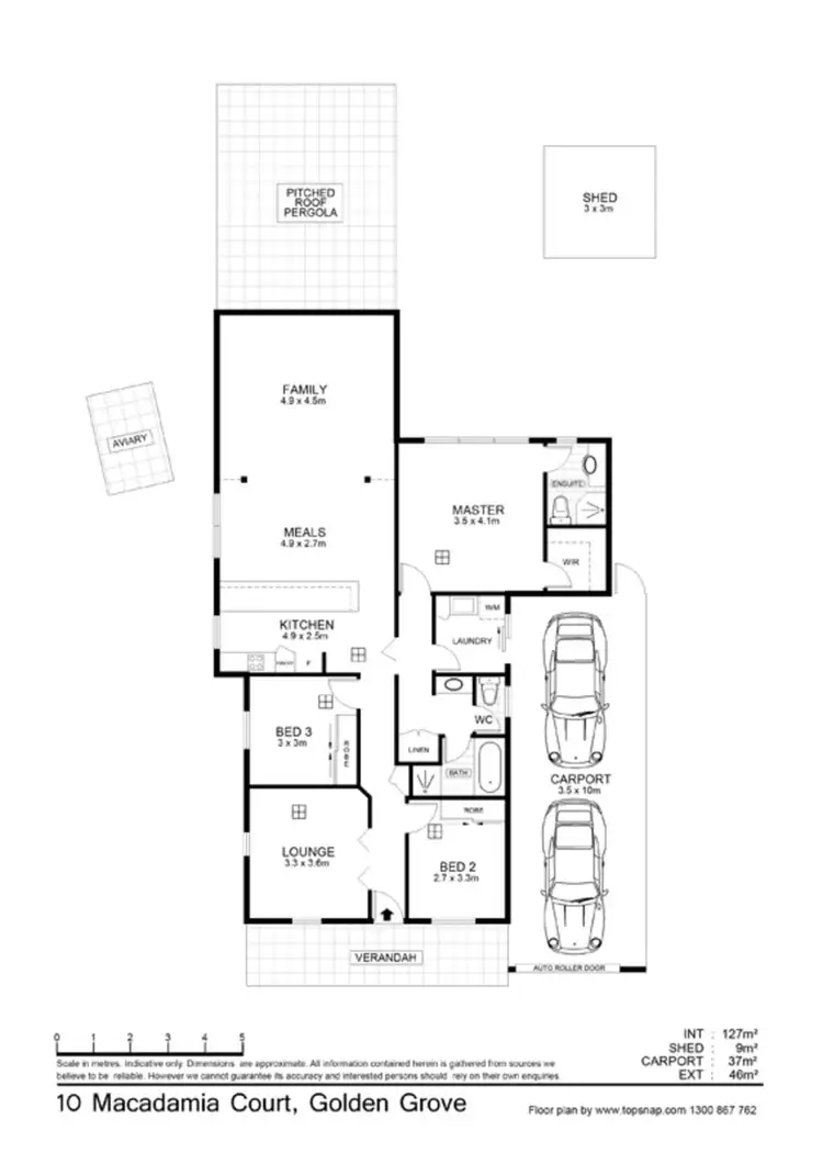 Floorplan of Homely house listing, 10 Macadamia Court, Golden Grove SA 5125