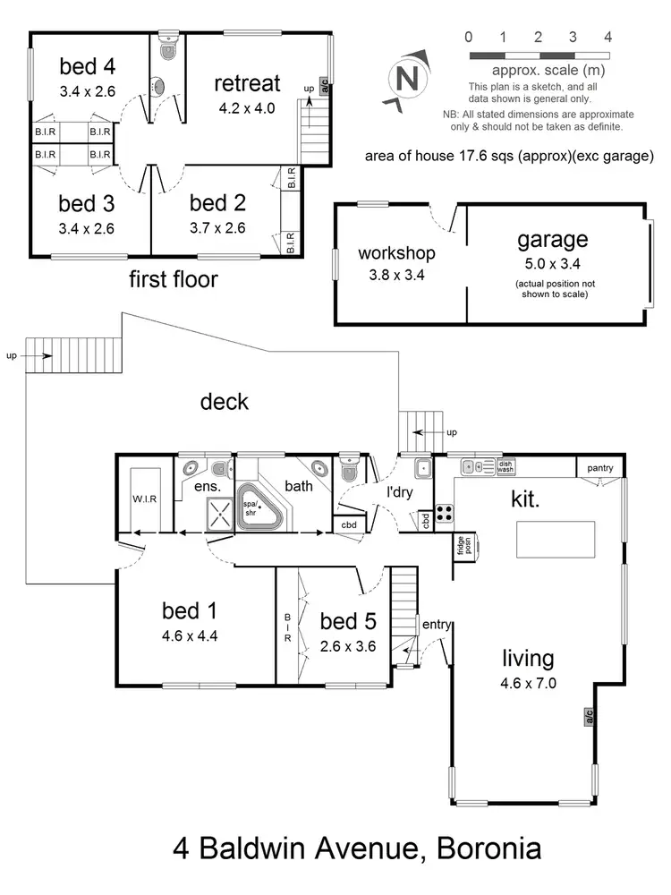 Floorplan of Homely house listing, 4 Baldwin Avenue, Boronia VIC 3155