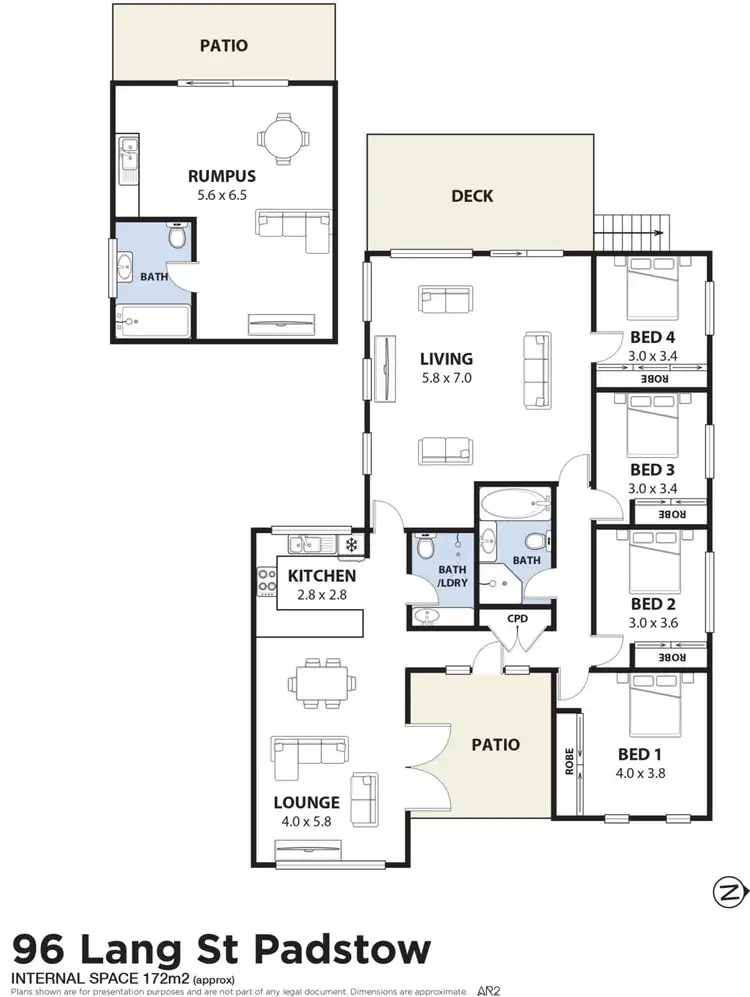 Floorplan of Homely house listing, 96 Lang Street, Padstow NSW 2211