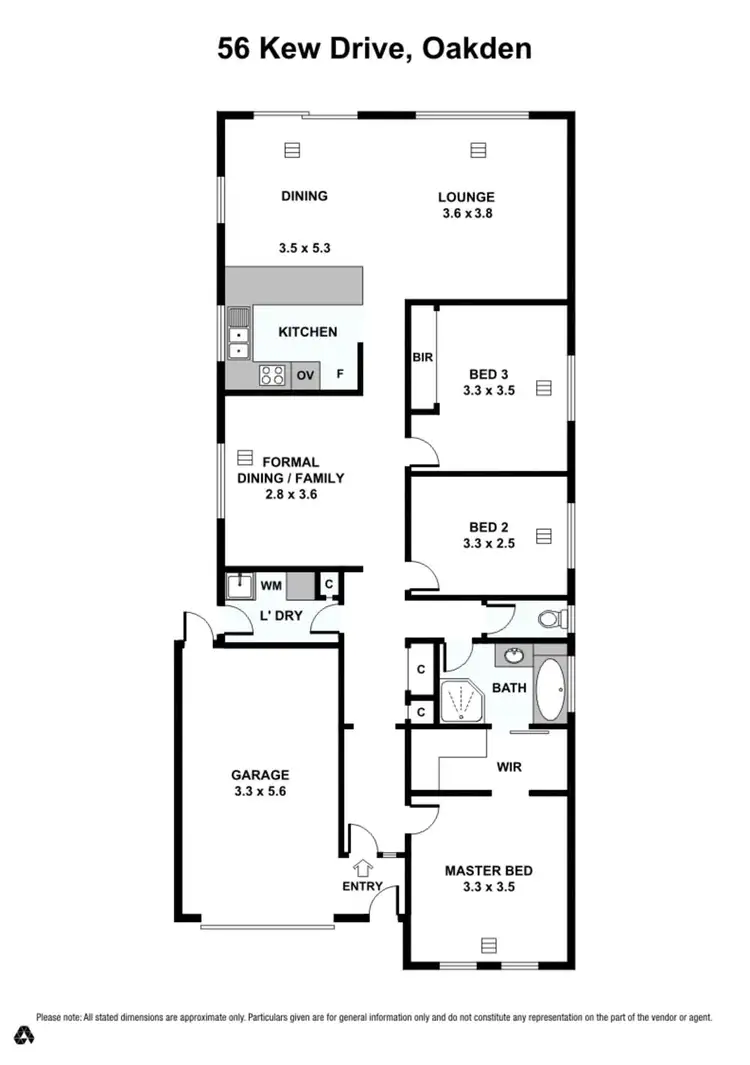 Floorplan of Homely house listing, 56 Kew Drive, Oakden SA 5086