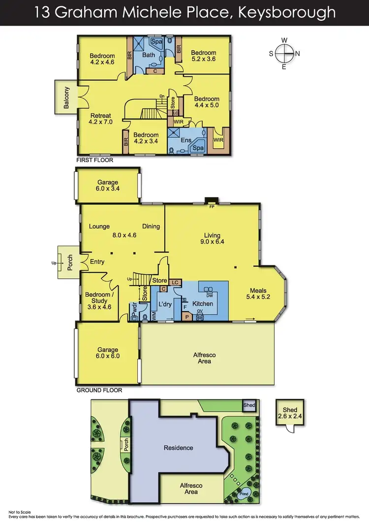 Floorplan of Homely house listing, 13 Graham-Michele Place, Keysborough VIC 3173