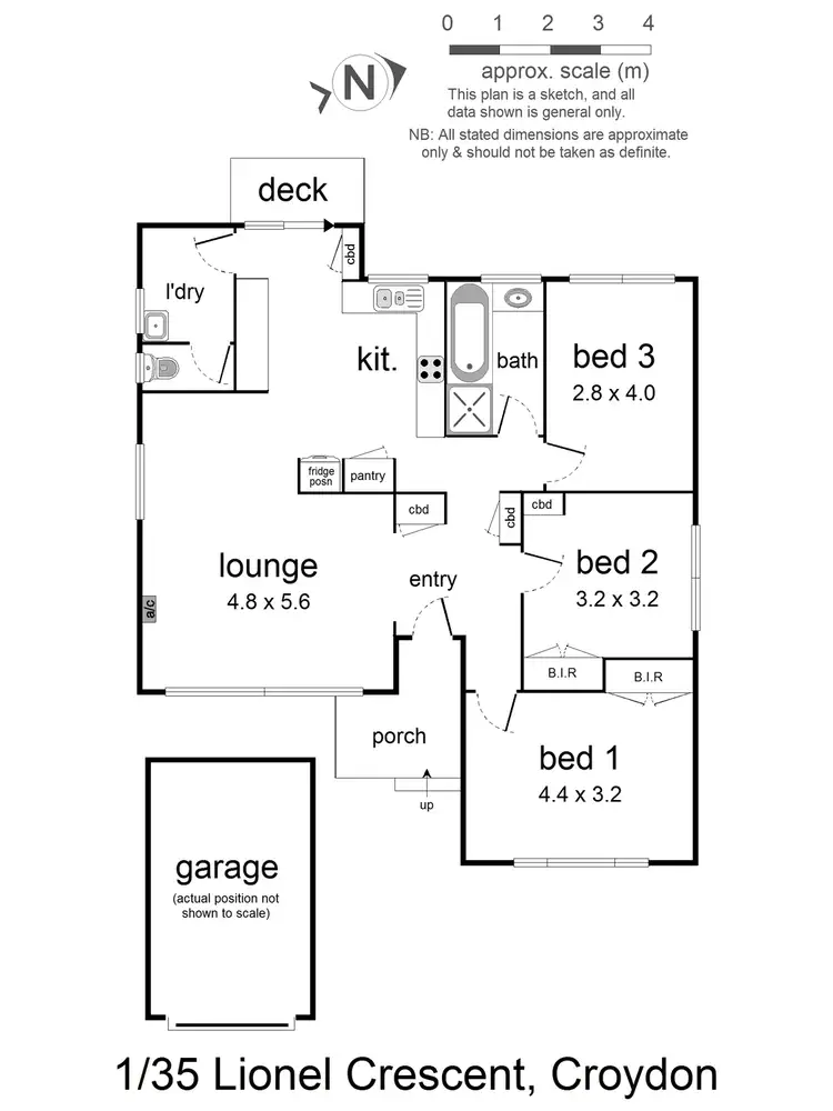 Floorplan of Homely house listing, 1/35 Lionel Crescent, Croydon VIC 3136