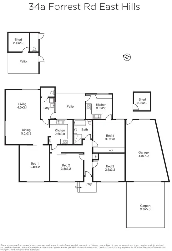Floorplan of Homely house listing, 34A Forrest Road, East Hills NSW 2213