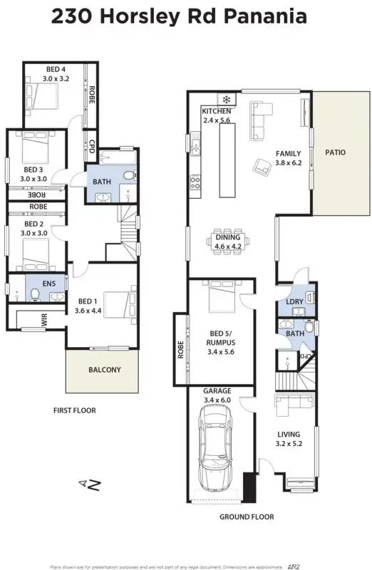 Floorplan of Homely semi-detached listing, 230 Horsley Road, Panania NSW 2213