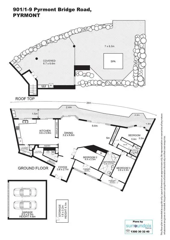 Floorplan of Homely apartment listing, 901/1-9 Pyrmont Bridge Road, Pyrmont NSW 2009
