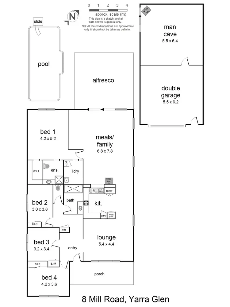 Floorplan of Homely house listing, 8 Mill Road, Yarra Glen VIC 3775