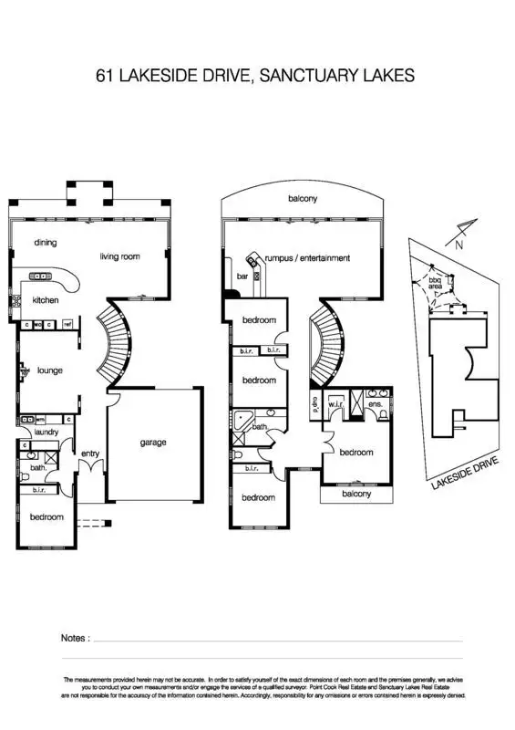 Floorplan of Homely house listing, 61 Lakeside Drive, Sanctuary Lakes VIC 3030