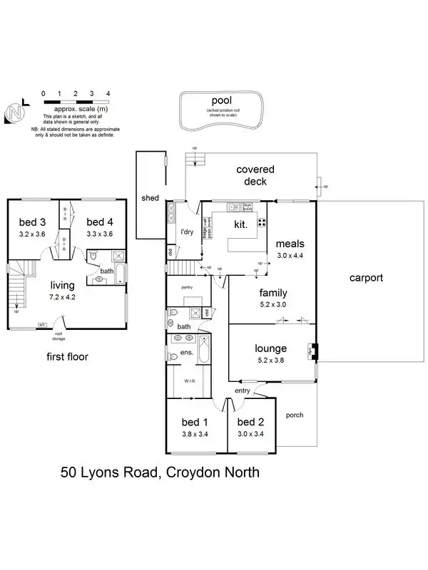 Floorplan of Homely house listing, 50 Lyons Road, Croydon North VIC 3136