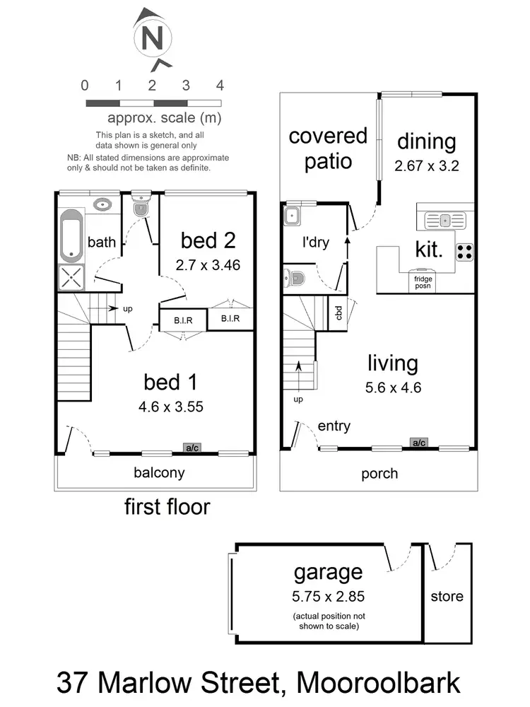 Floorplan of Homely townhouse listing, 37 Marlow Street, Mooroolbark VIC 3138