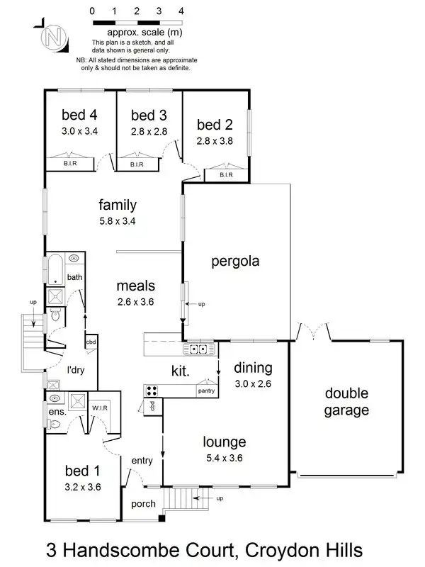 Floorplan of Homely house listing, 3 Handscombe Court, Croydon Hills VIC 3136