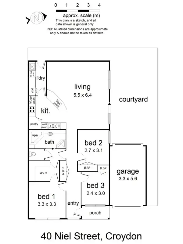 Floorplan of Homely house listing, 40 Niel Street, Croydon VIC 3136