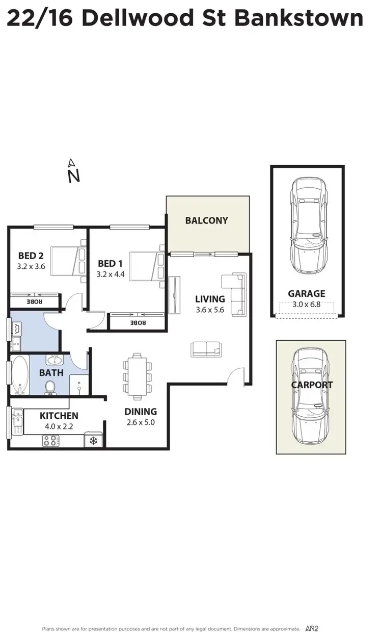 Floorplan of Homely unit listing, 22/16 Dellwood Street, Bankstown NSW 2200