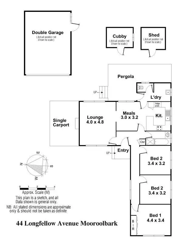 Floorplan of Homely house listing, 44 Longfellow Avenue, Mooroolbark VIC 3138