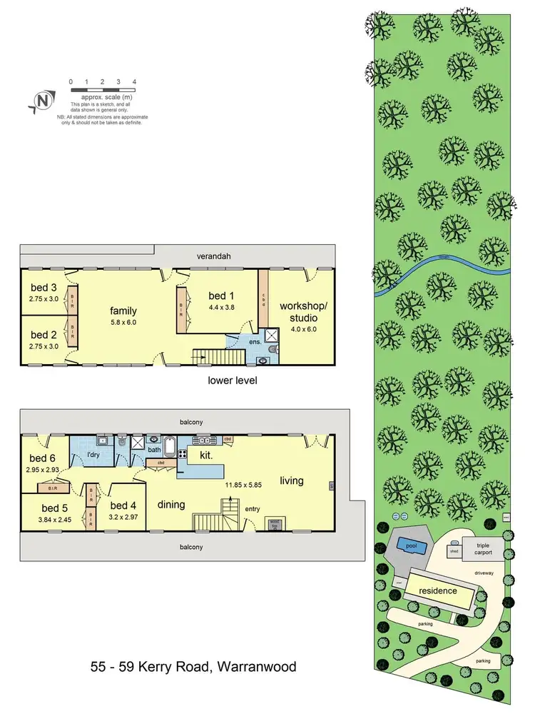 Floorplan of Homely house listing, 55-59 Kerry Road, Warranwood VIC 3134