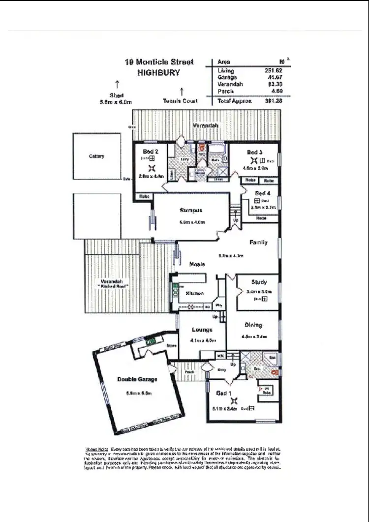 Floorplan of Homely house listing, 19 Monticle Street, Highbury SA 5089