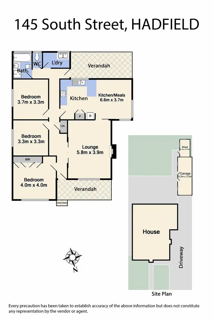 Floorplan of Homely house listing, 145 South Street, Hadfield VIC 3046