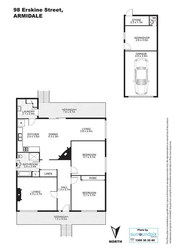Floorplan of Homely house listing, 98 Erskine Street, Armidale NSW 2350
