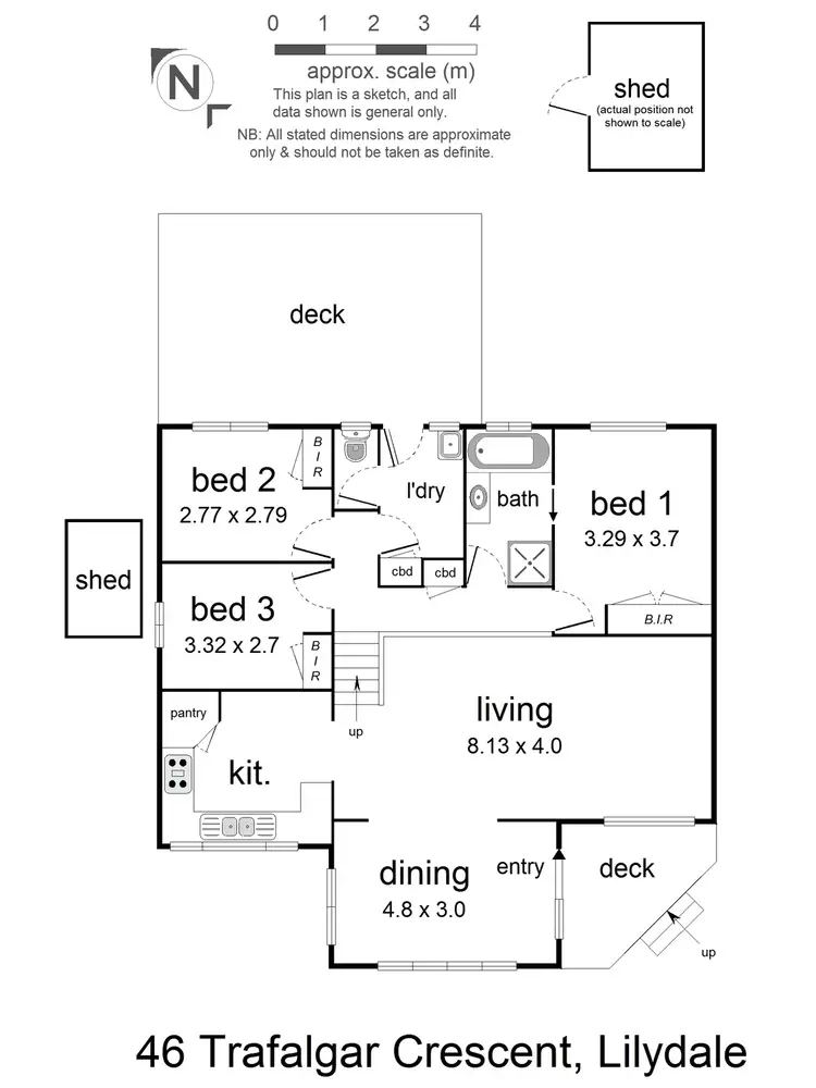 Floorplan of Homely house listing, 46 Trafalgar Crescent, Lilydale VIC 3140