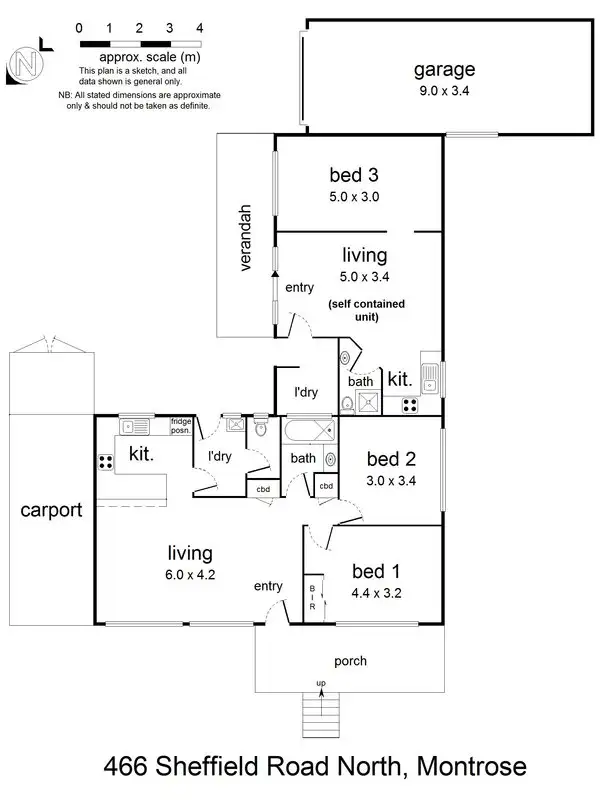 Floorplan of Homely house listing, 466 Sheffield Road North, Montrose VIC 3765