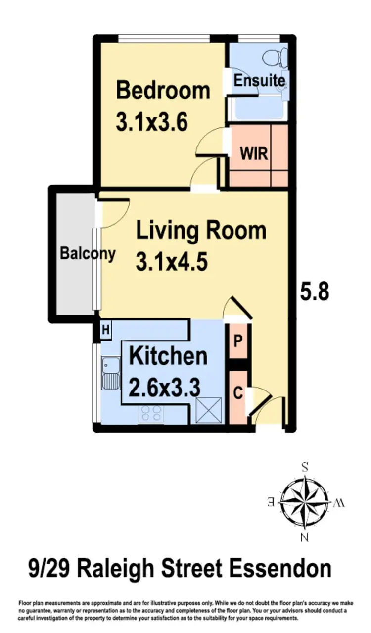 Floorplan of Homely unit listing, 9/29 Raleigh Street, Essendon VIC 3040