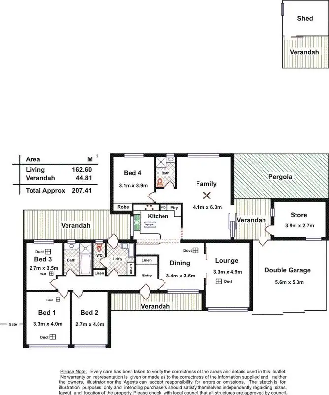 Floorplan of Homely house listing, 45 St Kilda Road, Waterloo Corner SA 5110