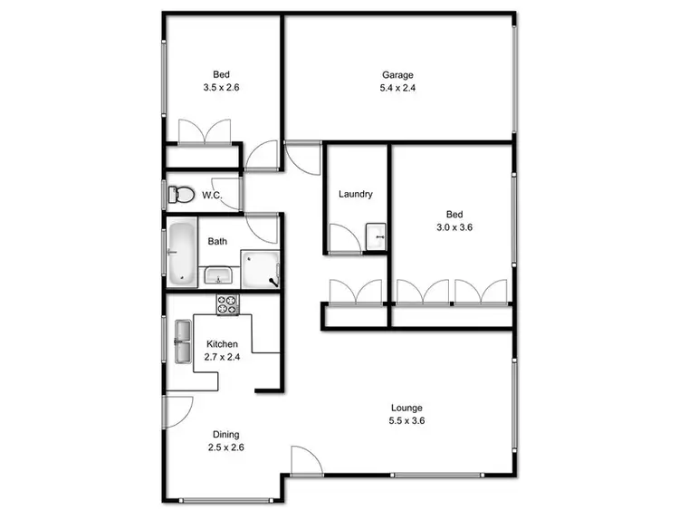 Floorplan of Homely villa listing, 5/114 Cherry Street, Ballina NSW 2478