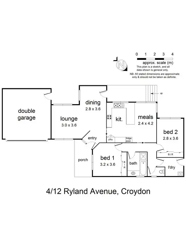 Floorplan of Homely unit listing, 4/12 Ryland Avenue, Croydon VIC 3136