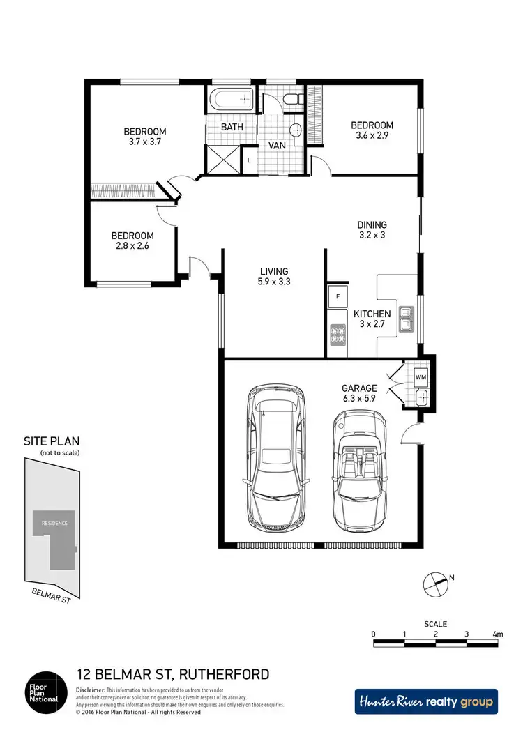 Floorplan of Homely house listing, 12 Belmar Street, Rutherford NSW 2320