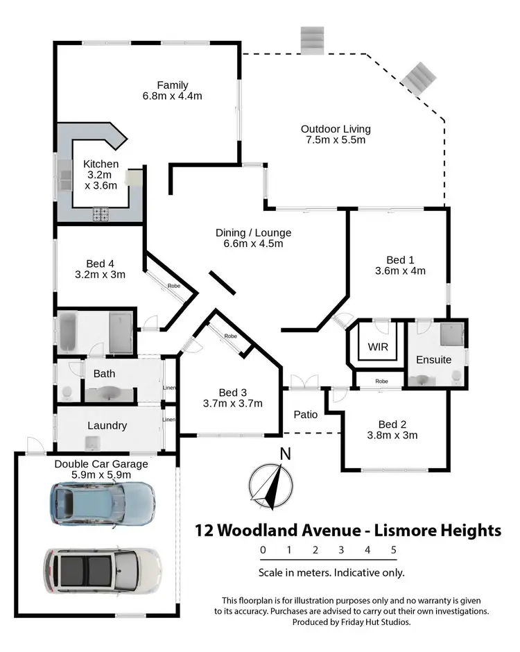 Floorplan of Homely house listing, 12 Woodland Avenue, Lismore Heights NSW 2480