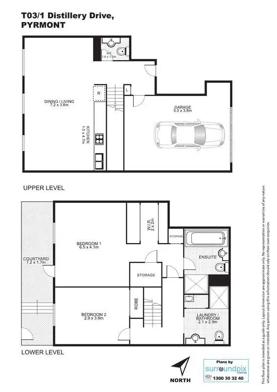 Floorplan of Homely apartment listing, T03/1 Distillery Drive, Pyrmont NSW 2009